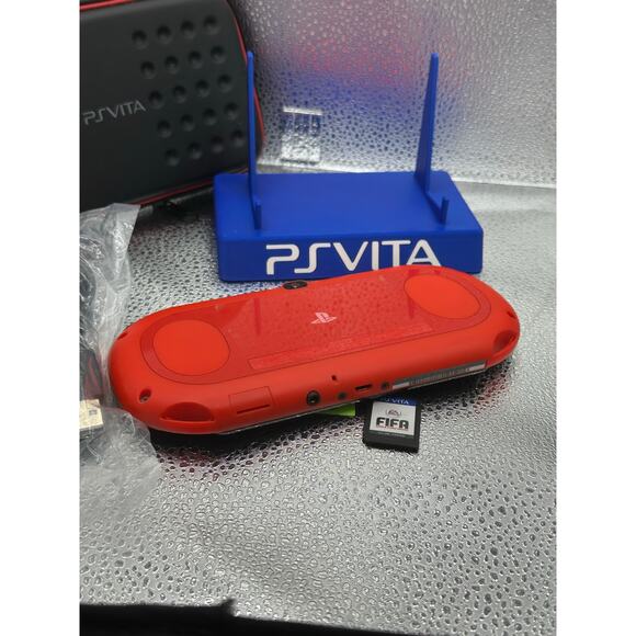 Black/Red/orange ps vita 2000 w/accessories - Picture 4 of 8